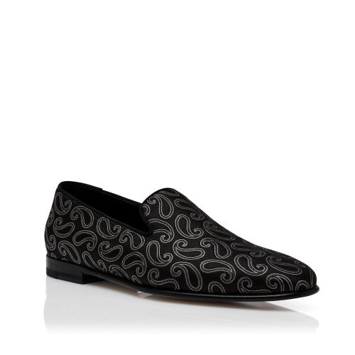 Men's Paisley Pattern Velvet Loafers