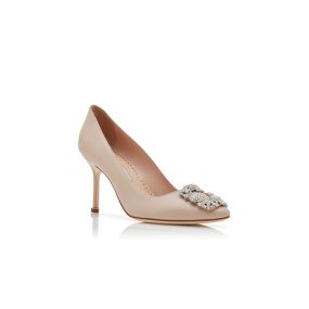 Manolo deals Blahnik Nude Leather Pumps 35.5