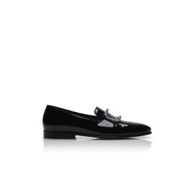 Manolo Blahnik Mario patent-leather loafers - Black
