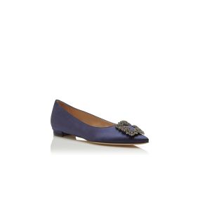 Manolo blahnik best sale hangisi flats blue