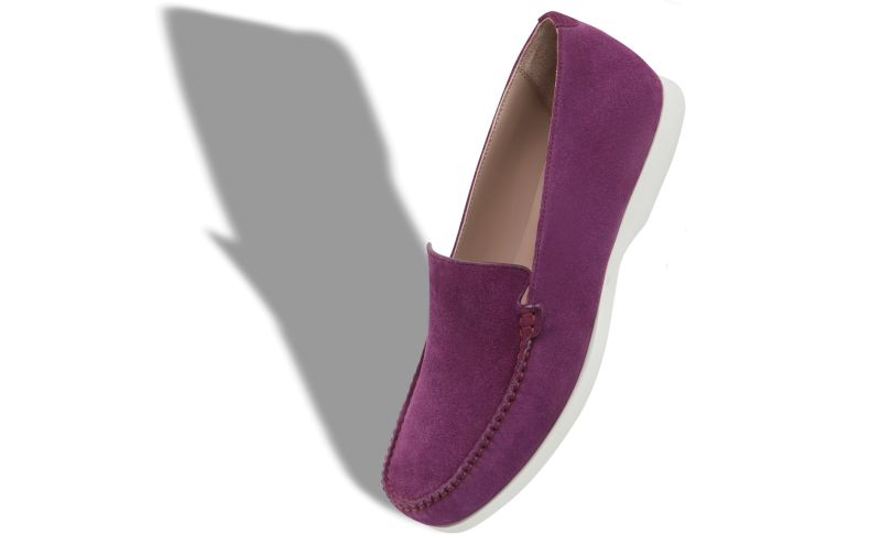 Monaco, Purple Suede Boat Shoes - £298.00