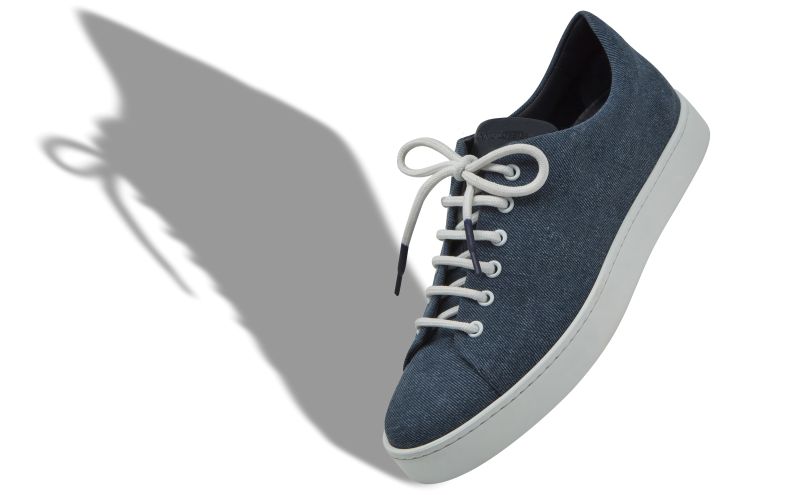 Semanado, Blue Denim Lace-Up Sneakers  - £263.00