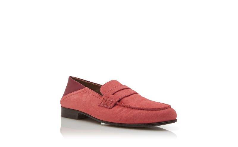 Plymouth, Pink Suede Penny Loafers  - US$945.00