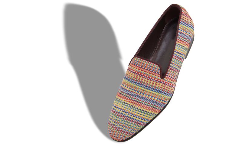 Mario, Multicoloured Cotton Embroidered Loafers  - £298.00