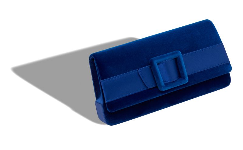 Maygot, Blue Velvet Buckle Clutch - £1,325.00