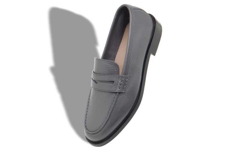 Perry, Dark Grey Calf Leather Penny Loafers - £363.00