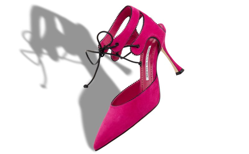 Osmana, Pink Suede Pinking Detail Pumps - CA$1,485.00