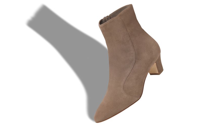 Myconia, Light Brown Suede Ankle Boots - US$1,145.00