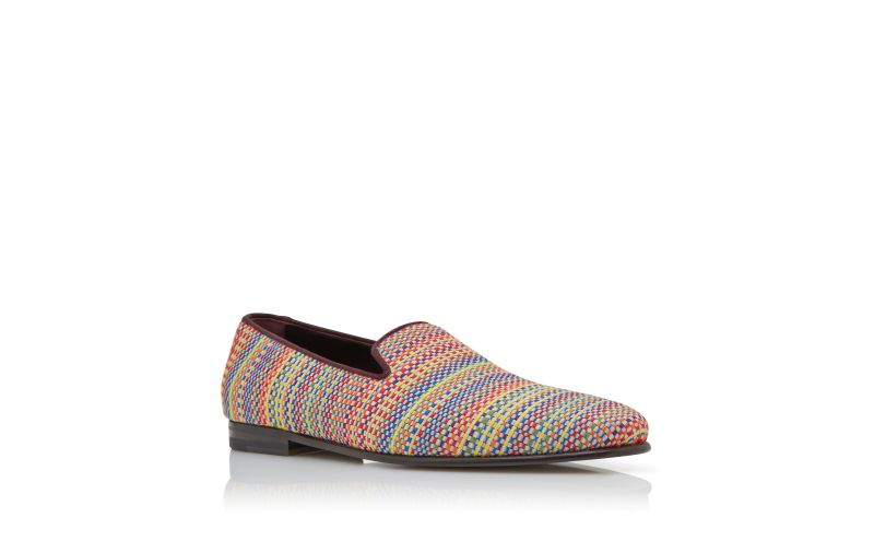 Mario, Multicoloured Cotton Embroidered Loafers  - £298.00