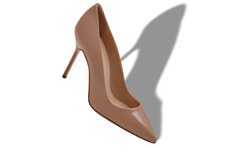 Bb patent, Dark Blush Patent Leather Pointed Toe Pumps - £650.00 