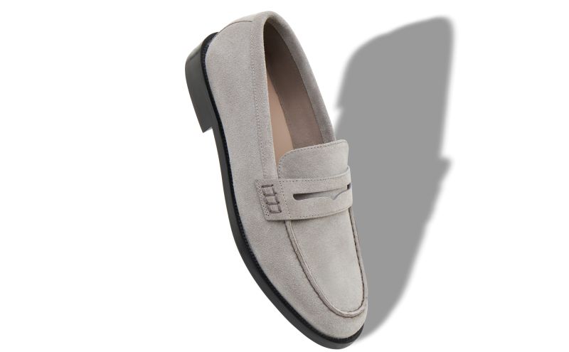 Perry, Grey Suede Penny Loafers  - €825.00 