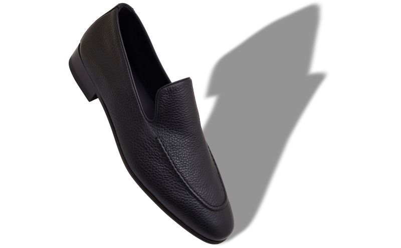 Truro, Black Calf Leather Loafers  - US$945.00 