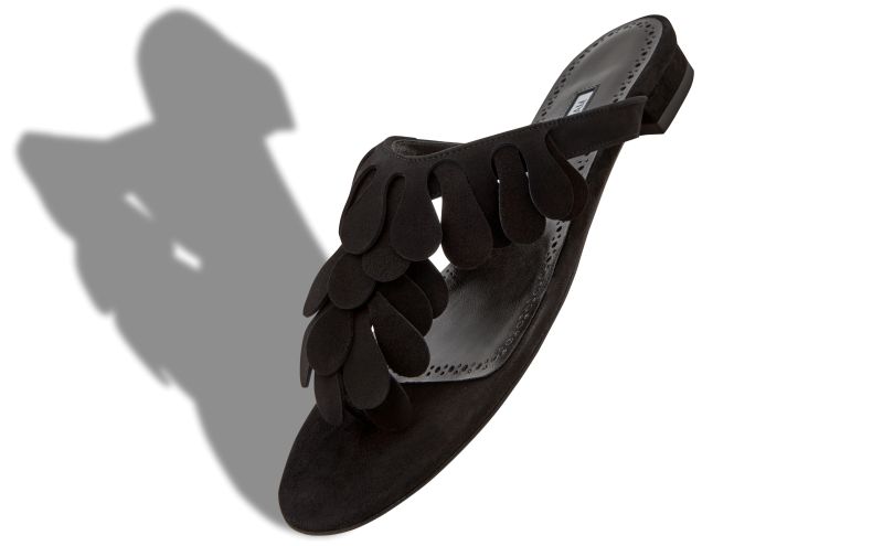 Tamako, Black Suede Strappy Sandals - CA$1,195.00