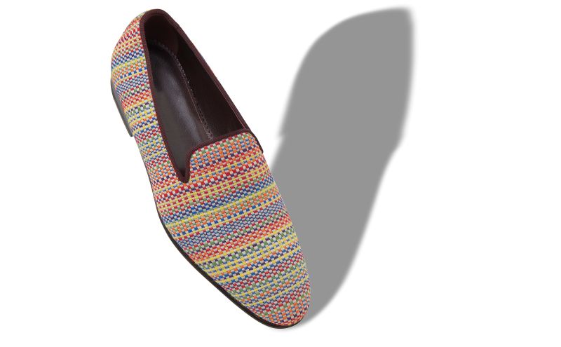 Mario, Multicoloured Cotton Embroidered Loafers  - £298.00 