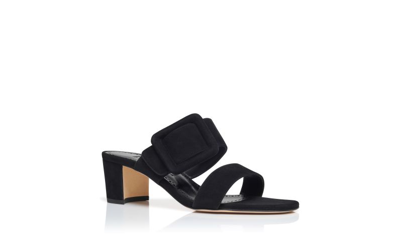 Titubanew, Black Suede Mules - US$925.00