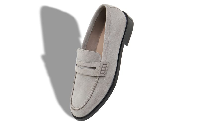Perry, Grey Suede Penny Loafers  - £725.00