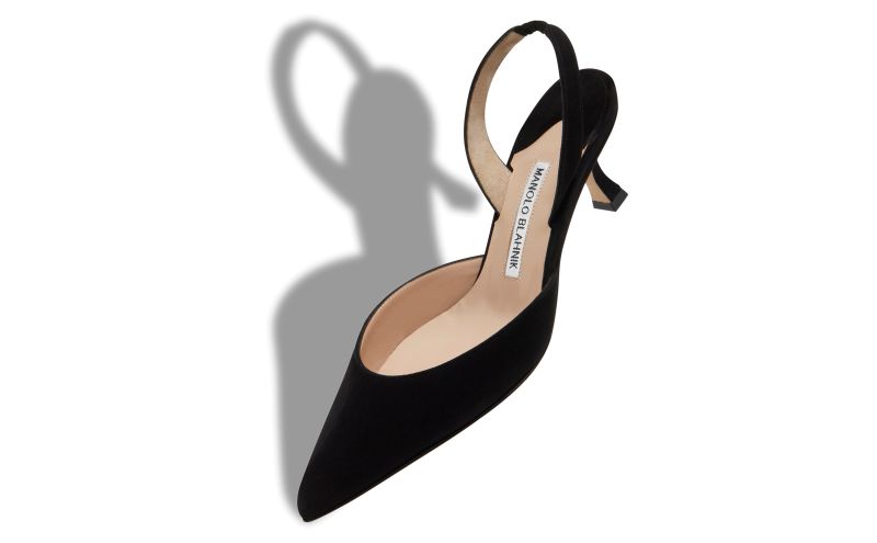 Carolyne, Black Suede Slingback Pumps - AU$1,445.00