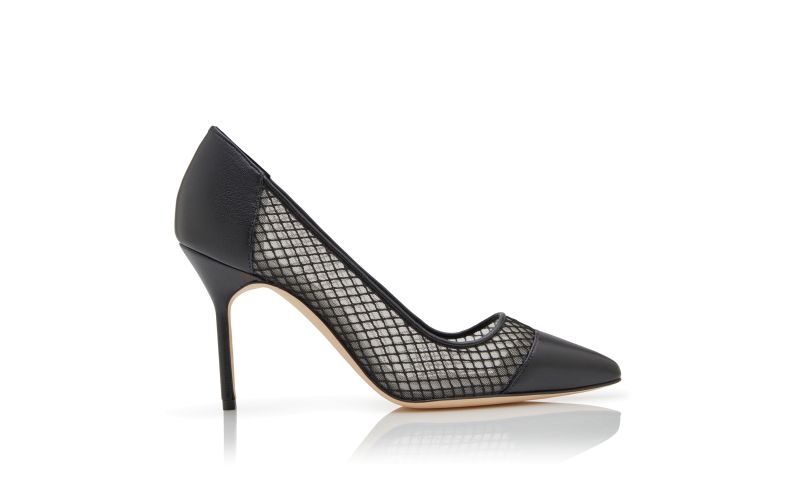 CAPCOURME, Black Nappa Leather Pointed Toe Pumps, 965 USD