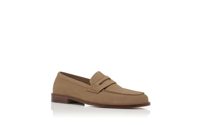 Perry, Beige Suede Penny Loafers - £363.00