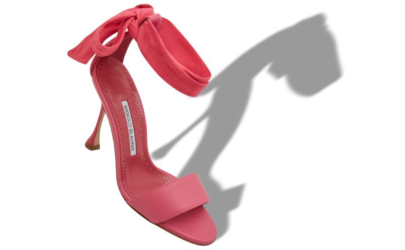 Chastana, Pink Nappa Leather Bow Detail Sandals - AU$1,485.00 