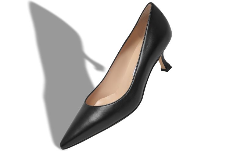 Srila, Black Nappa Leather Pointed Toe Pumps - US$845.00