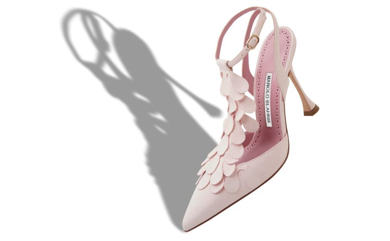 Marwam, Pink Suede Ankle Strap Pumps - £895.00