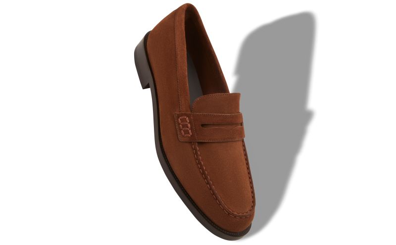 Perry, Dark Brown Suede Penny Loafers  - AU$1,575.00 