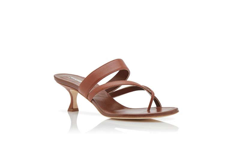 Susa, Brown Nappa Leather Mules - £675.00
