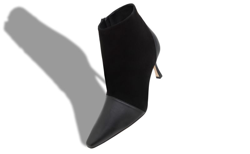 Botiyepla, Black Suede Pointed Toe Ankle Boots - US$1,235.00