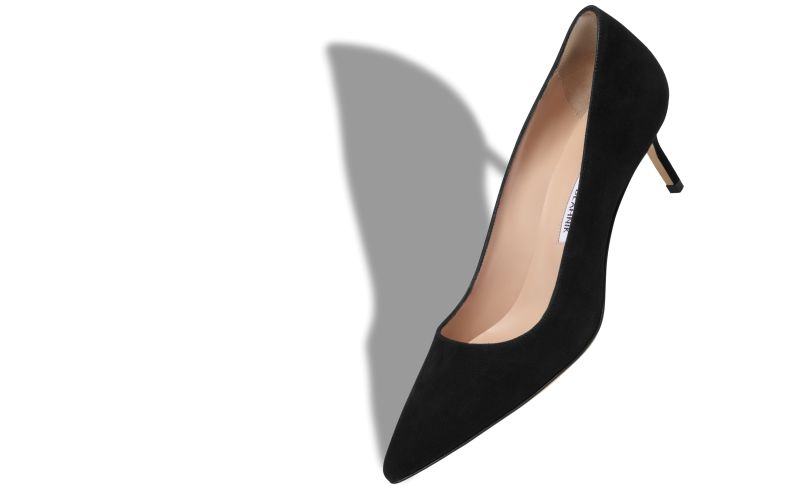 Bb 50, Black Suede Pointed Toe Pumps - US$825.00