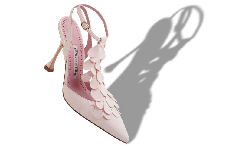 Marwam, Pink Suede Ankle Strap Pumps - £895.00 