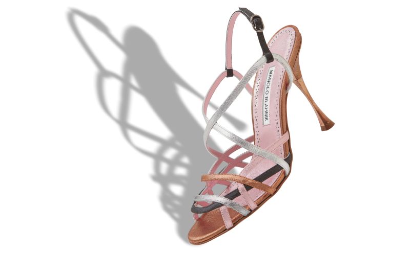 Rayaah, Multicoloured Cotton Slingback Sandals - €1,075.00