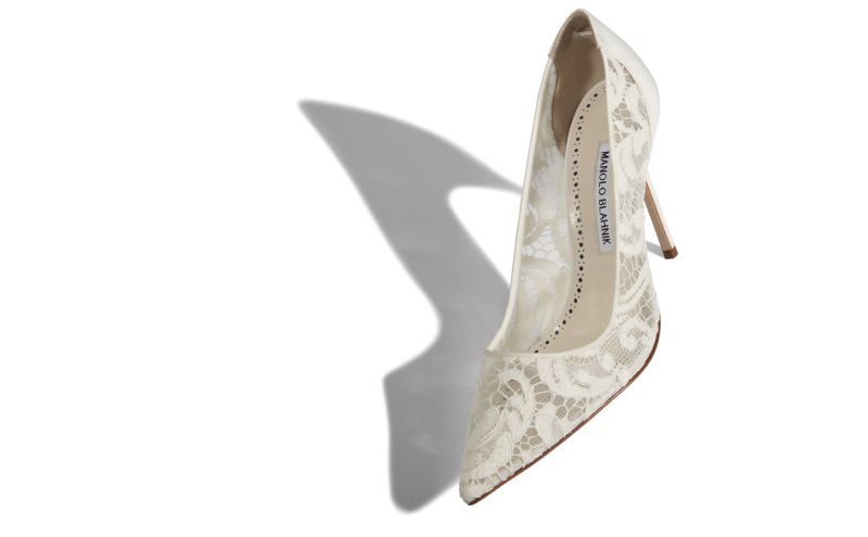 Bbla bride, White Lace Pointed Toe Pumps - CA$1,135.00