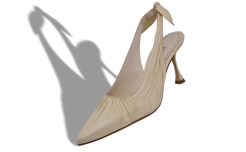 Pelagalo, Light Cream Nappa Leather Slingback Pumps - €498.00