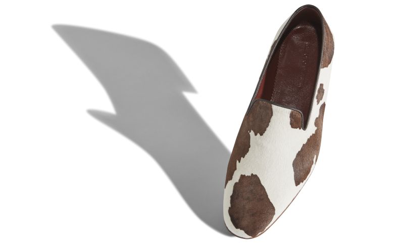 Mario, Cow Print Calf Hair Loafers - AU$1,555.00