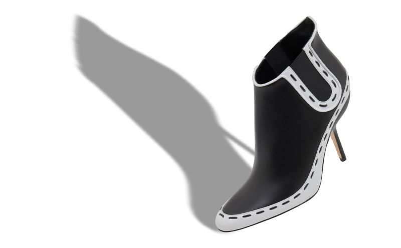 Rizas, Black Calf Leather Ankle Boots - £598.00