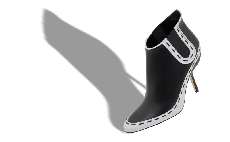 Rizas, Black Calf Leather Ankle Boots - £1,195.00