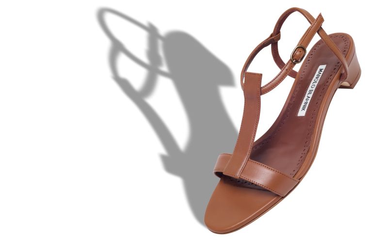 Virnana, Brown Calf Leather Slingback Sandals - US$745.00