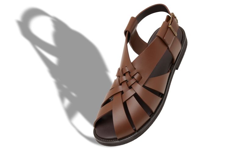 Zale, Dark Brown Calf Leather Sandals - US$995.00