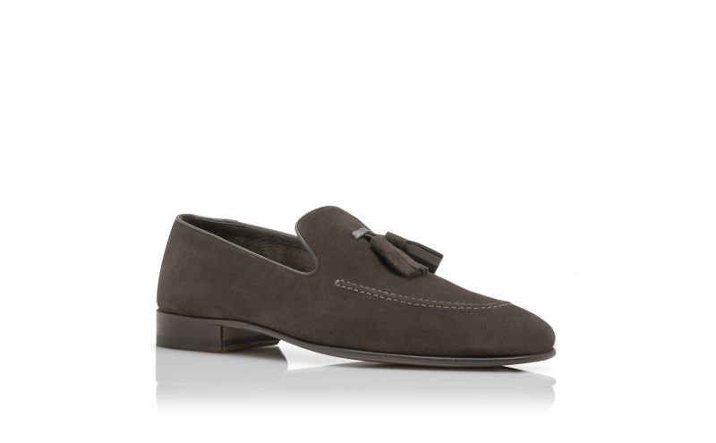 Chester, Dark Brown Suede Loafers - £363.00