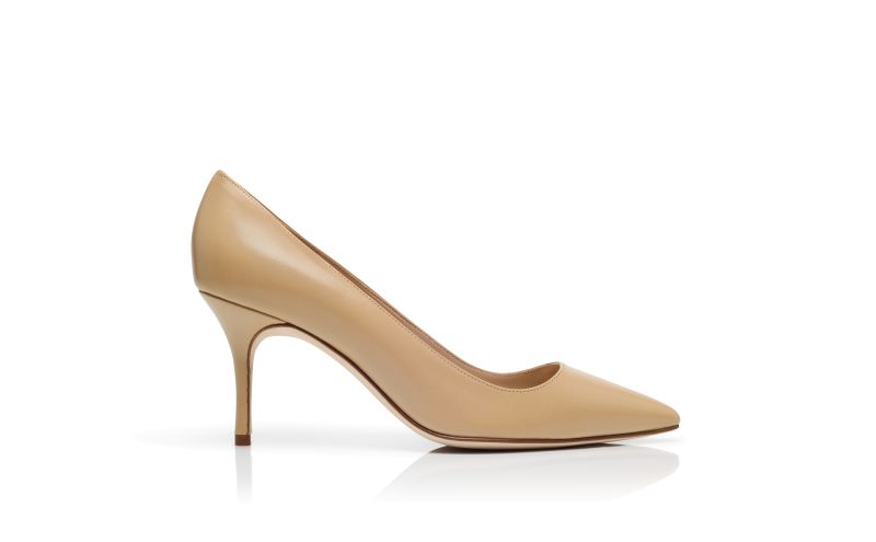 Side view of Bb 70, Brown Leather Pointed Toe Pumps - US$665.00