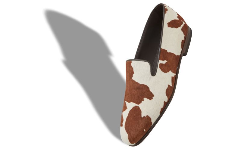 Mario, Cow Print Calf Hair Loafers  - AU$1,555.00