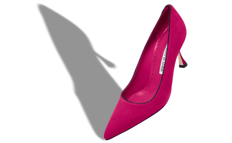 Osmaclo, Pink Suede Pinking Detail Pumps - US$925.00