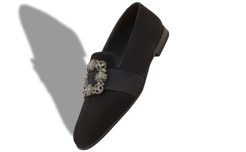 Carlton, Black Suede Jewel Buckle Loafers - AU$2,115.00