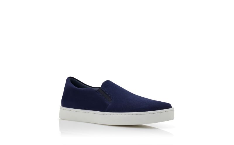 Nadora, Navy Blue Suede Slip On Sneakers - €645.00