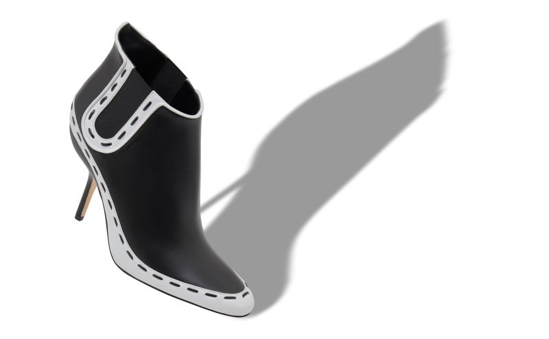 Rizas, Black Calf Leather Ankle Boots - £598.00 