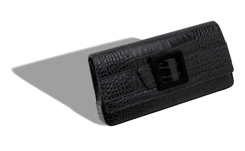 Maygot, Black Calf Leather Buckle Clutch - €1,595.00