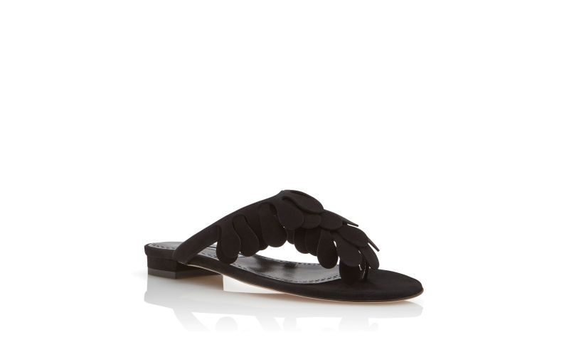 Tamako, Black Suede Strappy Sandals - €795.00