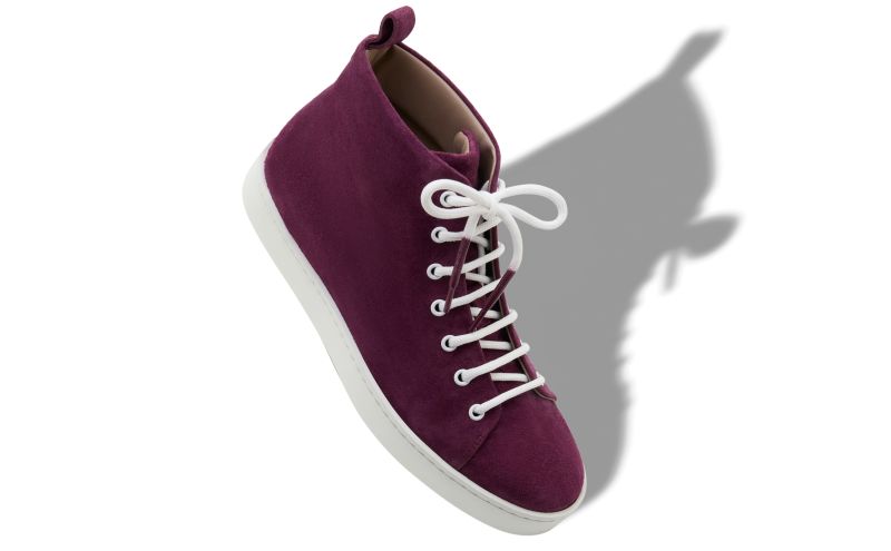 Semanadohi, Dark Purple Suede Lace-Up Sneakers - £575.00 