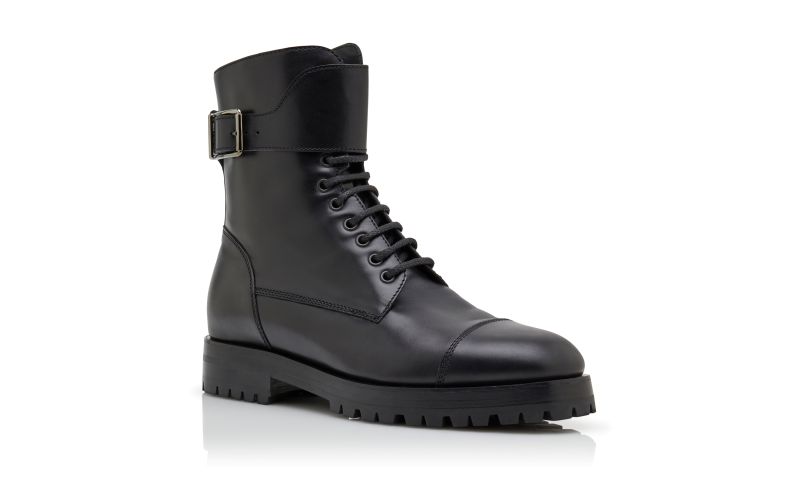 Buloko, Black Calf Leather Ankle Boots - £648.00